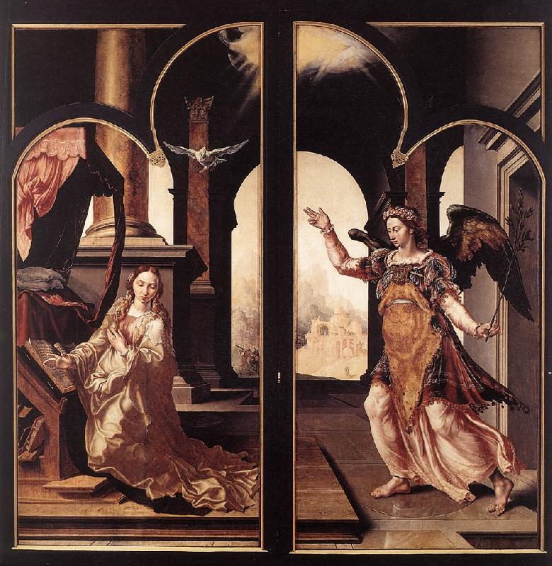 HEEMSKERCK, Maerten van Annunciation sg Germany oil painting art